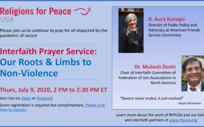 July 9 – Interfaith Prayer Service: Our Roots & Limbs to Non-Violence