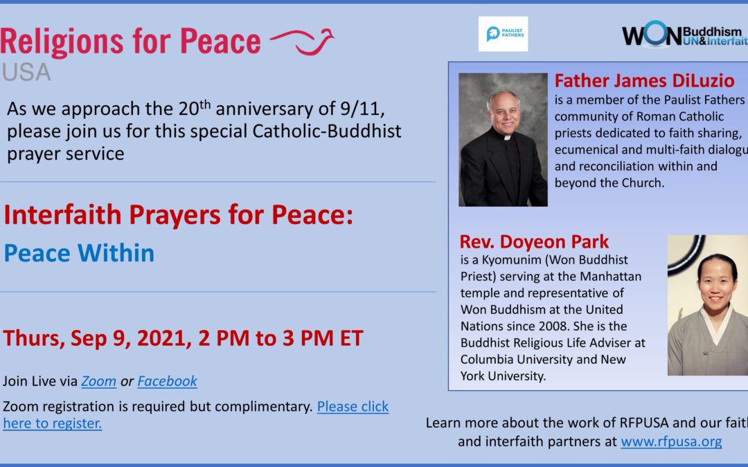 Sep 9: Peace Within (20th anniversary of 9/11)