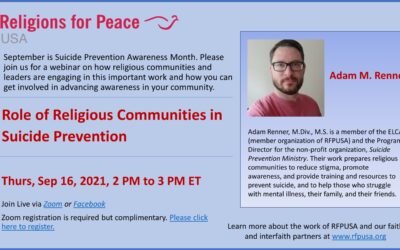 Sep 16 – Role of Religious Communities in Suicide Prevention