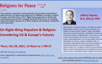 Oct 28: On Right-Wing Populism & Religion – Considering US & Europe’s Futures
