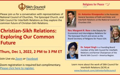 Dec 1 – Christian-Sikh Relations: Exploring Our Common Future